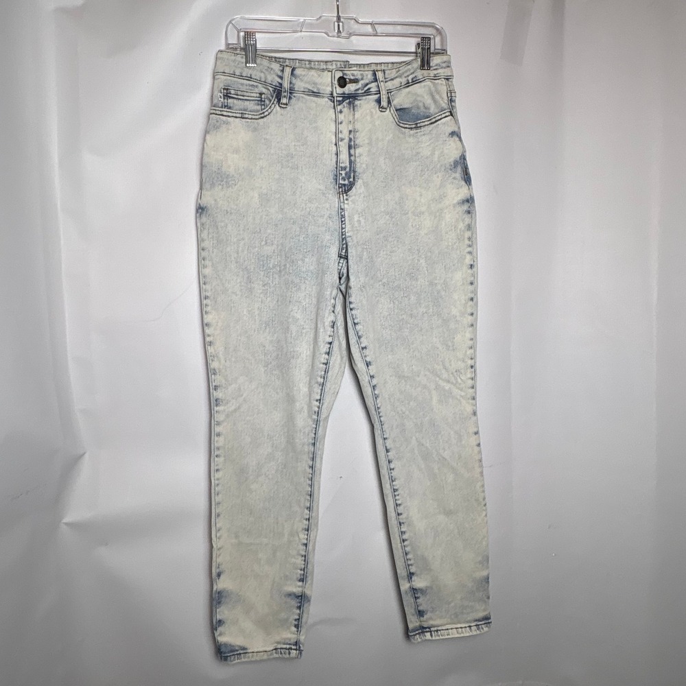 Judy Blue Slim Fit High Rise Acid Wash Jeans Light Blue Size 13/31 JB88241